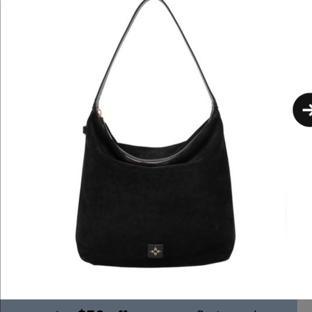 India Hicks Stallion Bag - Black Suede 50% off